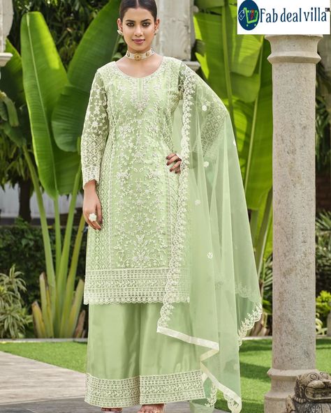 👉Pista Color Pure Butterfly Net Fabric Suit 👉For More Details WhatsApp : +919978885114 👉www.fabdealvilla.com 👉COD Available 👉Free Shipping 👉Wholesale Rate 👉Quality Guaranteed Pista Green Suit, Anarkali Lehenga Gowns, Pista Green Colour, Plus Size Lehenga, Butterfly Net, Rich Fashion, Pista Green, Party Wear Salwar, Sea Green Color