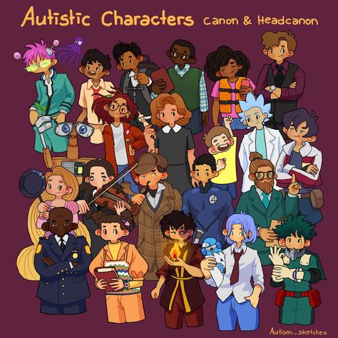 Neurodivergent Things, Group Picture, Saiki K, Spectrum Disorder, Stardew Valley, Mental And Emotional Health, The Villain, Emotional Health, Cartoon Art Styles