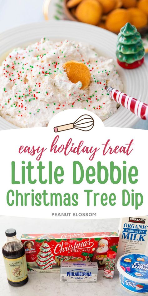 Little Debbie Christmas Tree Dip Tree Cake Dip, Christmas Tree Cake Dip, Christmas Tree Dip, Little Debbie Christmas Tree Cakes, Christmas Tree Desserts, Little Debbie Christmas Tree, Dessert Dip Recipes, Christmas Dip, Easy Holiday Treats