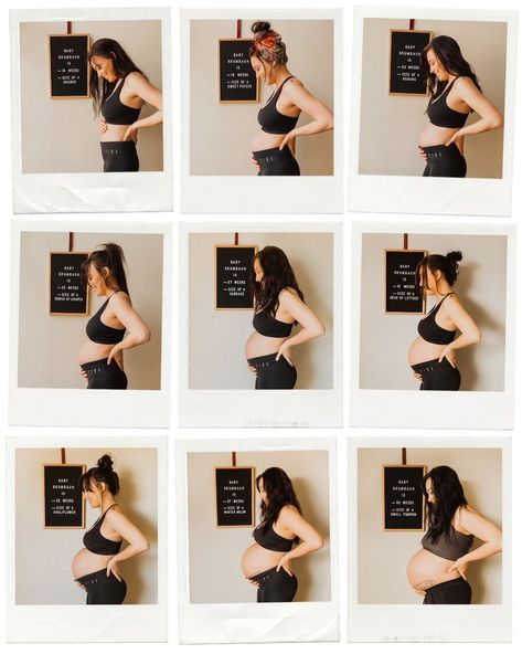 Maternity Milestone Photos, Polaroid Baby Bump Pictures, Baby Bump Polaroid Pictures, Monthly Baby Bump Pictures, Monthly Belly Pictures Pregnancy, Baby Bump Progression Photos, Baby Bump Photos Monthly, Pregnancy Photos Month By Month, Baby Bump Photos Weekly