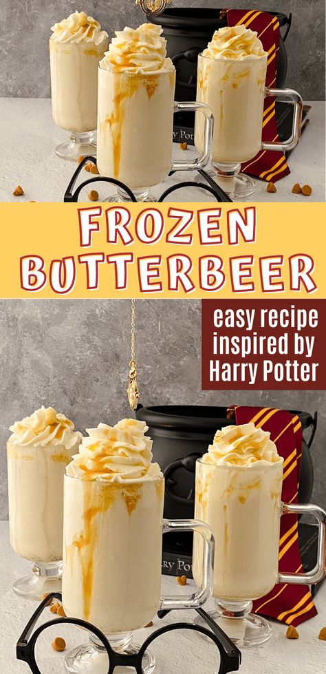 Harry Potter Cooking Ideas, Harry Potter Themed Food Easy, Dessert For Movie Night, Harry Potter Movie And Dinner Ideas, Hp Bday Ideas, Harry Potter Milkshake, Harry Potter Cheese Ball, Butter Beer Jello Shots Harry Potter, Doctor Who Recipes