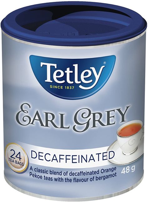 Tetley Tea Earl Grey Decaffeinated, 24-Count: Amazon.ca: Grocery Orange Pekoe Tea, Tetley Tea, Vanilla Tea, Davids Tea, Cinnamon Tea, Tea Store, Cream Tea, Grey Tea, Earl Grey Tea