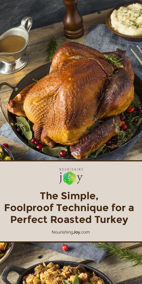 Cooking a turkey is far less stressful than it sounds - and with this simple technique, you can use ANY recipe and have the bird turn out beautifully: moist, succulent, and gorgeous. Perfect Roast Turkey, Perfect Turkey, Roast Turkey Recipes, Empanadas Recipe, Roasted Turkey, Thanksgiving Dinner, Cooking Meat, Turkey Recipes, Thanksgiving Recipes