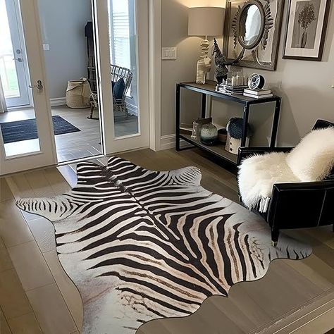 Amazon.com: jinchan Zebra Print Area Rug Faux Skin Cowhide Animal Design Mat Faux Suede Indoor Floorcover for Bedroom Living Room 6x7 Safari Design : Home & Kitchen Zebra Rug, Safari Design, Faux Cowhide, Cozy Dog Bed, Teen Bedroom Furniture, Door Hardware Interior, Nursery Furniture Sets, Teen Bedding, Bedroom Furniture For Sale