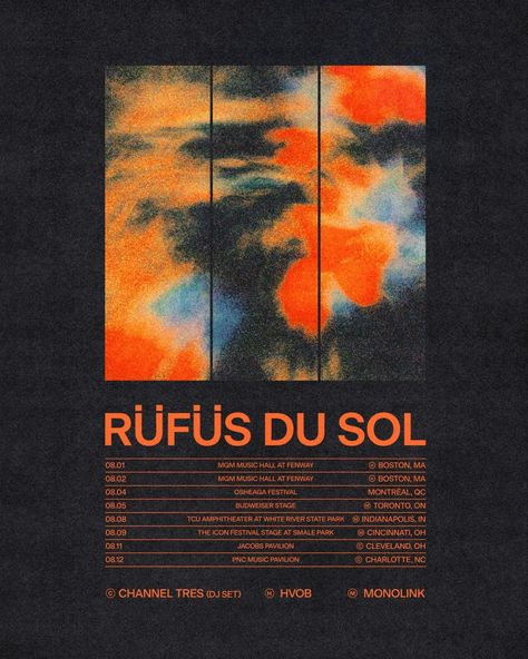 <p>RÜFÜS DU SOL Announce 2023 North American Summer Tour Dates Artist Presale Begins Thursday, March 9 at 10am Local General On-sale Starts March 10 at 10am Local Time in Each Market Following a whirlwind year for Grammy-award winning band RÜFÜS DU SOL, the live electronic trio have today announced their highly anticipated SUMMER ’23 TOUR. […]</p> Rufus Du Sol, Montreux Jazz Festival, Concert Poster Design, Music Concert Posters, American Summer, Music Flyer, Festival Flyer, Music Festival Poster, Japon Illustration