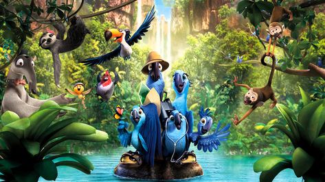 Rio 2014 by jithinjohny.deviantart.com on @deviantART Rio 2 Movie, Rio Wallpaper, Film Rio, Theatre Party, Rio Movie, Jesse Eisenberg, Rio 2, Andy Garcia, Cartoon Disney