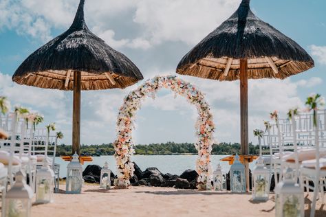 Romantic wedding setup on the beach at LUX* Grande Gaube, Mauritius. #beachwedding #weddingonthebeach #weddingvenue #mauritiuswedding Mauritius Wedding Ideas, Weddings In Mauritius, Grand Bassin Mauritius, Mauritius Port Louis, Mauritius Wedding, Mauritius Honeymoon, Phuket Wedding Venue Destinations, Unusual Wedding Venues, Weddings Abroad