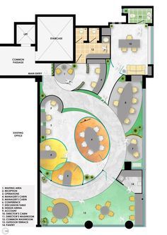 Corporate Office Floor Plan Layout, Office Plan Layout Design, Corporate Office Plan Layout, Offices Plans Architecture, Office Interior Design Plan Layout, Office Interior Design Floor Plan, Office Space Architecture, House Plan With Office Space, Architectural Office Plan