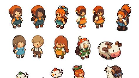 jmw on Twitter: "going through my frontier story stuffs, found all these sprites :D top row was all player variations… " Piskel Art, Pixel Characters, Pixel Art Tutorial, 8bit Art, Cool Pixel Art, Pixel Art Characters, Pix Art, Isometric Art, Pixel Design