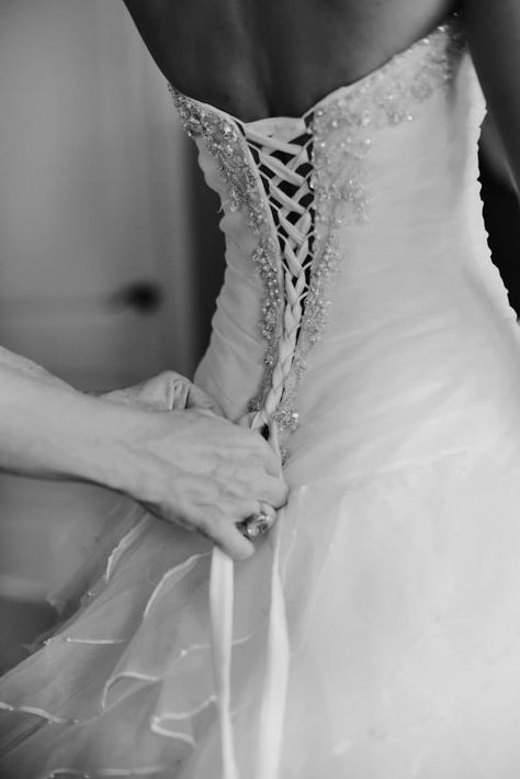 My dream wedding look is a fitted bodice with corset ties in the back and a princess style gown with barefeet and long blonde messy curls. ♥ Lace Up Wedding Dress, Corset Back Wedding Dress, Tie Corset, Corset Tie Back, Wedding Corset, Wedding Dress A Line, A Line Bridal Gowns, Wedding Dresses Corset, Plan My Wedding