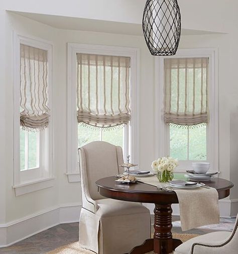 Roman Shades Living Room, Linen Roman Shades, Relaxed Roman Shade, Vintage Industrial Furniture, Roman Shade, Custom Window Treatments, The Dining Room, Custom Windows, Window Shades