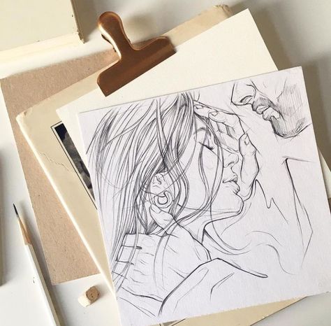 Romance Art Sketchbook, Sketch Ideas Love, Pencil Art Love, Pencil Drawing Images, Pencil Sketch Images, Art Sketches Doodles, Pen Art Drawings, Cool Pencil Drawings, Art Painting Gallery