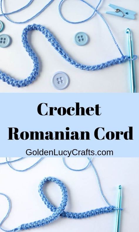 Crochet Romanian cord, how to crochet Romanian cord Cordon Crochet, Crocheting Stitches, Irish Lace Crochet Pattern, Bracelet Crochet, Stitches Crochet, Confection Au Crochet, Crochet Geek, Crochet Jewelry Patterns, Crochet Cord