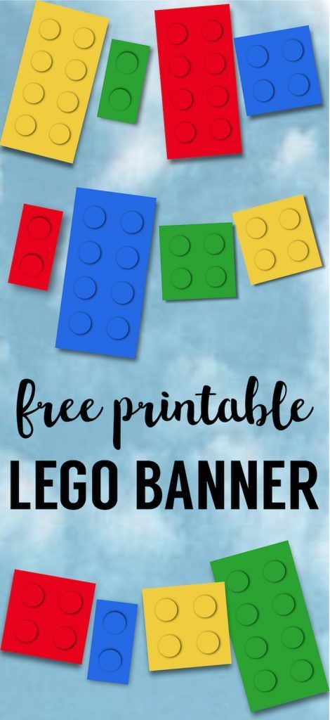 Lego Banner {Lego Party Printables}. DIY Lego party ideas. Fun, easy lego theme decor for lego birthday or baby shower decor. #papertraildesign #birthdayparty #babyshower #legodecor Legos Party Ideas, Lego Party Banner, Diy Lego Party, Printables Organizational, Lego Party Printables, Lego Classroom Theme, Lego Banner, Lego Decor, Lego Party Decorations