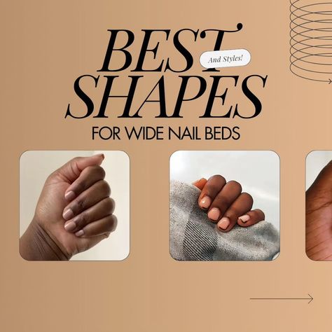 Where are the wide nail-bed girlies?! We know finding the right shape can be a struggle, so let us help you! Swipe through to see the best shapes for your gorgeous nails! ✨ #widenails #NailInspo #celebritynails #celebnails #IGLNails #Pressonnails #NeverHaveFuglyNails Nails For Big Nail Beds, C Shaped Nails, Wide Nail Bed Nails, Nails Wide Nail Bed, Wide Nails Shape, Wide Nail Bed Shape Acrylic, Nail Shapes For Wide Nail Beds, Nail Shape For Wide Nail Beds, Best Nail Shape For Wide Nail Beds