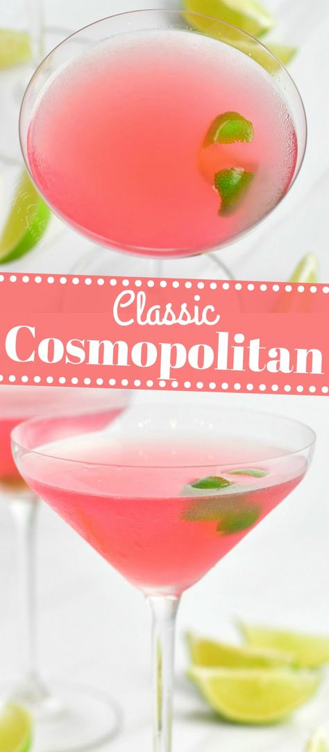 Cosmopolitan Drink Recipe, Classic Vodka Cocktails, Cosmopolitan Drink, Cosmo Recipe, Cocktail Vodka, Cosmopolitan Cocktail, Orange Liqueur, Vodka Cocktail, Cranberry Cocktail