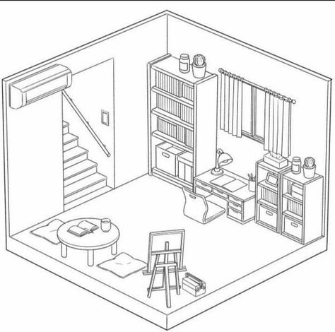 Isometric Sketch, Isometric Paper, Interior Design Sketchbook, Axonometric Drawing, Drawing Furniture, Ancient Chinese Architecture, Furniture Sketch, Isometric Drawing, Drawing Interior