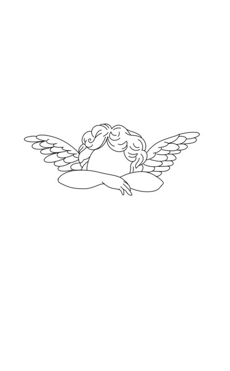 Small Angel Tattoo, Natur Tattoo Arm, 12 Tattoos, Cherub Tattoo, Traditional Tattoo Flowers, Phrase Tattoos, Girl Back Tattoos, Small Pretty Tattoos, Doodle Tattoo