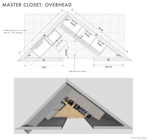 Triangle Closet Organization, Triangle Walk In Closet, Triangular Closet Organization, Triangular Bedroom, Trapezoid Room Layout, Dressing Room Dimensions Plan, Dressing Room Size Plan, Closet Symbol Floor Plan, Attic Master Suite Floor Plan