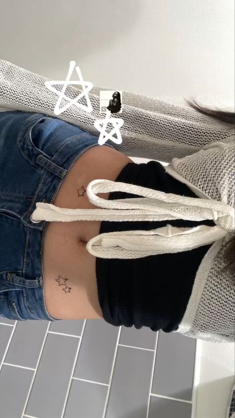 Star Waist Tattoo, Pelvis Tattoos Women, Sigil Tattoos, Pelvis Tattoo, Waist Tattoos, Sigil Tattoo, Star Tattoo, Tattoos Women, Piercing Ideas