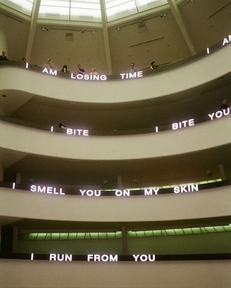 🌀 Dispatches from ‘Jenny Holzer: Light Line’ at @guggenheim #JennyHolzerLightLine features a re-imagination of @jennyholzerstudio’s landmark 1989 installation and a selection of her works from the 1970s to the present day. Plan your visit through 29 September at the link in bio. Photos by 📸 @lauriek_a, @meghanejonesphoto, @unextranolugar, @ceilidhfraser, @taybri, @kevingraydesign #JennyHolzer #Guggenheim #NewYork Jenny Holzer Art, Jenny Holzer, 29 September, Photo Light, Ex Machina, Day Plan, The 1970s, Present Day, The Present