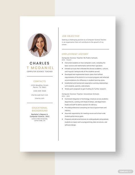 Teacher Introduction Letter, Teacher Cv Template, Resume Template Download, Free Resume Template Word, Resume Design Free, Cv Design Template, Student Resume Template, Cv Template Word, Teacher Resume Template