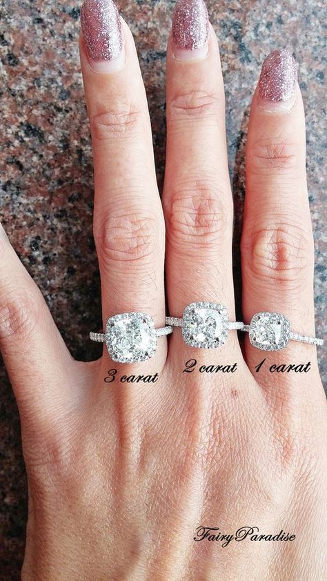 3 Ct Cushion Cut Halo Engagement / http://www.himisspuff.com/engagement-rings-wedding-rings/33/ Engagement Ring Tiffany, Wedding Ring Cushion, Cushion Cut Halo, Cushion Halo Engagement Ring, Engagement Ring Rose Gold, Cushion Cut Ring, Dream Engagement Rings, Man Made Diamonds, Engagement Ring Cuts