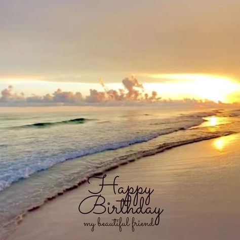 Happy Birthday Wishes Beach Theme, Happy Birthday Lake Scene, Happy Birthday Beach Wishes, Happy Birthday Beach Theme, Cheers Birthday Wishes, Beach Birthday Cards, Happy Birthday Ocean, Happy Birthday Beach Images, Happy Birthday Sweet Friend