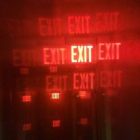 Red Aesthetic Grunge, I See Red, Exit Sign, Red Lights, Red Icons:), Red Rooms, Red Walls, Six Feet Under, Aesthetic Colors