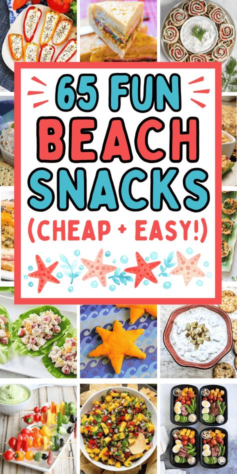 Best beach trip snacks! Easy beach day food ideas and fun picnic lunch and snack ideas for summer. The best beach snacks summer, food for beach trip snacks ideas, beach snacks ideas families, beach day food ideas easy recipes, beach snacks for adults, beach snacks for kids, beach picnic food ideas simple, easy beach lunch ideas families, pool snacks, boat snacks, beach meals vacation ideas, beach snacks aesthetic, snacks to take to the beach, summer snacks, poolside snacks, summer finger foods. Easy Beach Lunch Ideas Families, Beach Trip Snacks, Beach Lunch Ideas Families, Pool Snacks For Adults Summer, Poolside Snacks Summer, Easy Beach Lunch Ideas, Food For Beach Trip, Beach Meals Vacation Ideas, Food For Beach