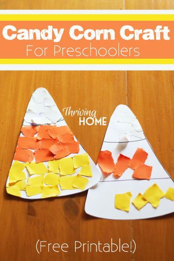 Easy Halloween Craft, Candy Corn Crafts, Thriving Home, Halloween Crafts Preschool, Hallowen Ideas, Candy Corn Halloween, October Crafts, Halloween Crafts For Toddlers, Halloween Preschool