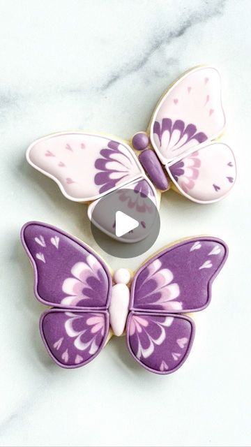 Cookie Decorating Butterfly, Butterfly Icing Cookies, Decorating Butterfly Cookies, Butterfly Iced Cookies, Butterflies Cookies Decorated, Butterfly Cutout Cookies, Fairy Sugar Cookies Decorated, Butterfly Sugar Cookies Royal Icing, Cut Out Cookies Decorating