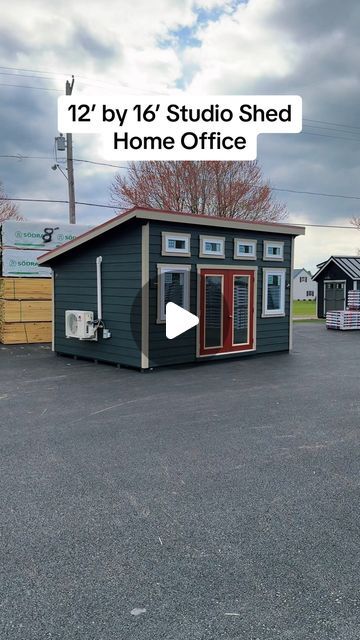 Lapp Structures LLC on Instagram: "Once complete, this Studio Shed will be move-in ready as our client’s brand new home office!  #homeoffice #remotework #sheshed #mancave #tinyhouse #tinyhome" Shed Office Ideas Backyards Interior, Shed To Home Office, She Shed Ideas Offices, Backyard Shed Office Ideas, Shed Office With Bathroom, Office Shed With Bathroom, Shed Into Craft Room, Tiny House Salon Ideas, Studio Shed With Bathroom