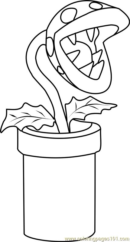 Piranha Plant Coloring Page for Kids - Free Super Mario Printable Coloring Pages Online for Kids - ColoringPages101.com | Coloring Pages for Kids Coloring Pages Mario, Super Mario Bros Coloring Pages, Mario Characters Coloring Pages, Mario Bros Coloring Pages, Mario Printables, Mario Coloring, Mario Doodles, Mario Cartoon Drawing Easy, Mario Outline