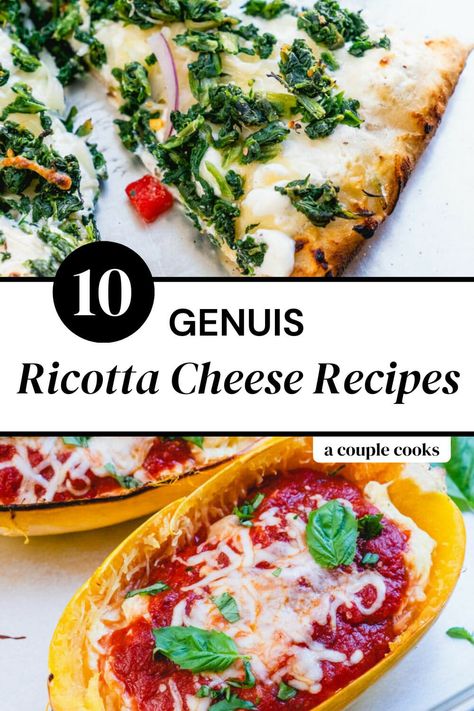 Lasagna Recipe Vegetarian, Recipes Using Ricotta Cheese, Recipe Using Ricotta, Gnocchi Recipes Homemade, Ricotta Pizza, Pizza Lasagna, Ricotta Cheese Recipes, Winter Salad Recipes, Recipes Pizza