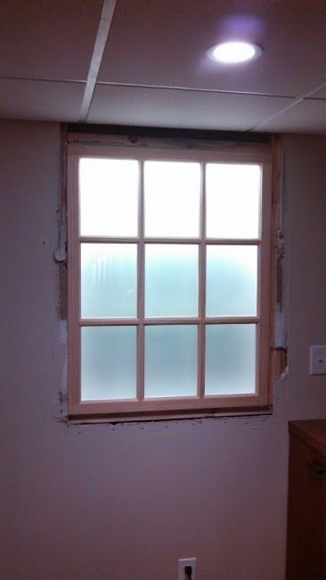 Faux Basement Window Installation by Monk's- Chatham, NJ 07928 Faux Basement Window, Faux Windows Basement, Faux Window Ideas, Furniture Paint Ideas, Cute Basement, Fake Window Light, Big Basement, Basement Refresh, Faux Windows