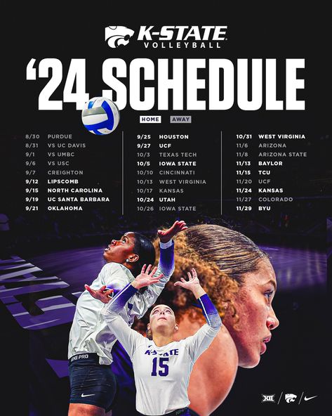 Volleyball Schedule, Season Schedule Graphic, Game Schedule Graphic Design, Schedule Graphic Design, Sport Schedule Design, Schedule Release Graphic, Basketball Social Media, Schedule Graphic, Volleyball Roster Template