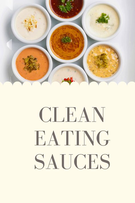 One of the easiest ways to make clean eating tasty is to make clean eating sauces to pair with your favorite dishes! Clean Sauces Recipe, Healthy Condiments Clean Eating, Healthy Sauces For Vegetables, Healthy Sauces For Chicken Clean Eating, Healthy Sauces Clean Eating, Healthy Garlic Sauce, Healthy Sauces For Chicken, Clean Eating Sauces, Healthy Yum Yum Sauce