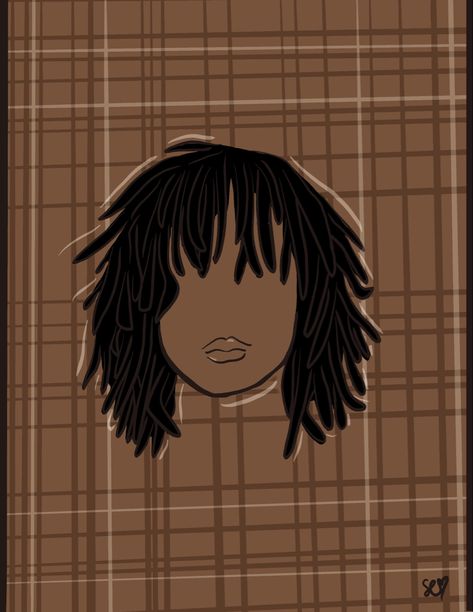 #locs #dreadlocs #locks #dreadlocks #plaid Woman With Locs Art, Girl With Locs Drawing, Locs Animation, Cartoon Locs, Locs Wallpaper, Locs Sketch, Cartoon Dreadlocks, Dreadlocks Painting, Dreadlock Art