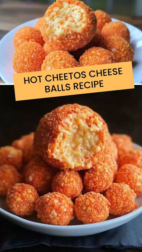 Hot Cheetos Cheese Balls Recipe – Easy Kitchen Guide Spam Fries Recipe, Cheetos Cheese Ball, Cheese Balls Recipe Easy, Boudin Balls Recipe, Cheetos Recipe, Cheesecake Chocolate Cake, Cheetos Cheese, Goats Cheese Flatbread, Cheese Balls Recipe