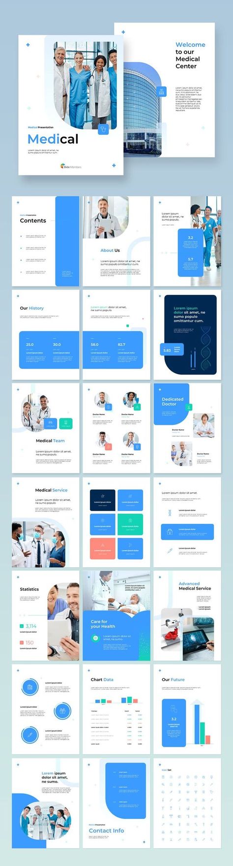 Medical Theme related PPT Templates. Get your own editable pre-designed slides. #SlideMembers #Medical #hospital #Clinic #Health #Doctor #Nurse #Surgeon #Surgery #Healthcare #Medicine #Medicare #Pharmacy #DNA #Professional #Infographics #Multipurpose #Proposal #Profile #Background #Layout #Report #PPT #TemplateDesign #Powerpoint #Presentation #Templates #freetemplate #Slides #GoogleSlides #PowerPoint #Vertical #Catalog #Brochure #Poster #Flyers #Leaflet Hospital Brochure Design Layout, Health Booklet Design, Medicine Brochure Design, Vertical Brochure Design, Healthcare Brochure Design, Health Report Design, Digital Brochure Design Layout, Medical Booklet Design, Hospital Brochure Design