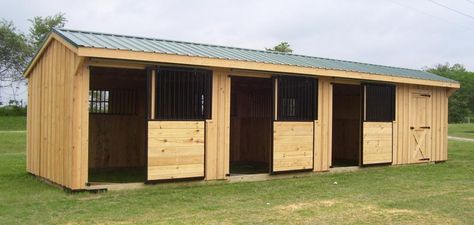 Custom Horse Barn Builders & Portable Horse Barns For Sale | Deer Creek Structures Shed Row Horse Barn, Horse Run In Shelter, Simple Horse Barns, Small Horse Barns, Horse Shed, Livestock Shelter, Barn Layout, Horse Farm Ideas, Horse Barn Ideas Stables