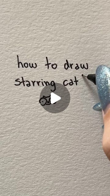 Heloísa Nora | poorly drawn cats on Instagram: "how to draw starring cat! a very nice tutorial approved by ants 🐜" Cat Drawings Tutorials, Cat Sketch Pencil Easy, Drawing Ideas Cat Sketch, How To Draw A Kitten Step By Step, Sketch Cat Drawing, How To Draw Cats Tutorials, Cute Kawaii Cat Drawings, How To Draw A Black Cat, How To Draw Cat Eyes