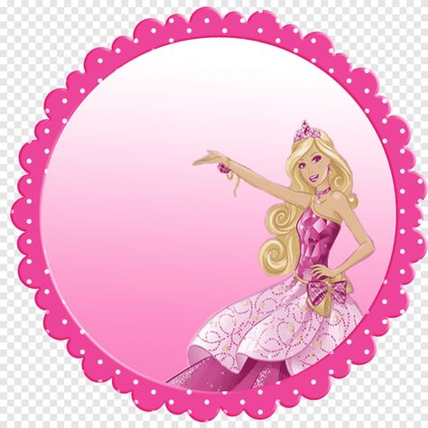 Barbie Invitations, Festa Moana Baby, Barbie Party Decorations, Barbie Theme Party, Label Shapes, Pink Names, Barbie Logo, Barbie Images, Barbie Birthday Party