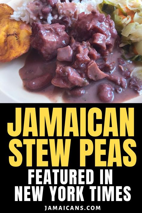 Jamaican Stew Peas With Beef, Jamaican Stew Peas With Pigs Tail, Stew Peas Jamaican Recipe, Jamaican Stew, Jamaican Stew Peas, Stew Peas, Red Peas, Jamaica Food, National Dish