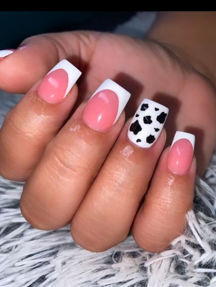 Super Pretty Nails, Cow Nails Short, Nails Kids Cute, Nail Ideas Cow Print, Kids Nails Ideas, Nail Ideas Kids, Shirt Nails Designs, Kid Nail Ideas, Summer Nails For Kids