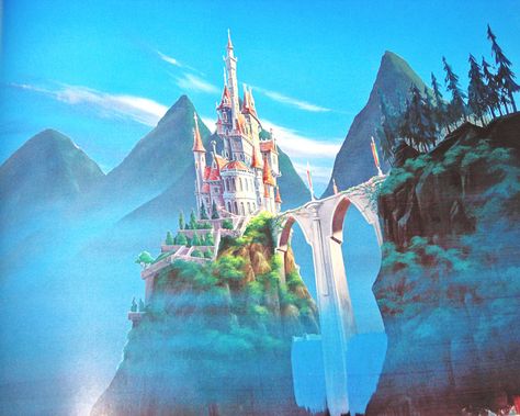 Walt-Disney-Backgrounds-Beauty-and-the-Beast Massive Castle, Beast Castle, Beauty And The Beast Art, Disney Beast, Disney Princess Castle, Beast's Castle, Enchanted Castle, Castle Background, Walt Disney Characters