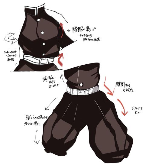 Demon Slayer Outfit Ideas Drawing, Demon Slayer Outfit Reference, Demon Slayer Clothes Drawing, Demon Slayer Body Reference, Passed Out Reference, Overall Drawing Reference, Demon Slayer Outfit Drawing, Demon Drawing Reference, Kny Outfit Ideas