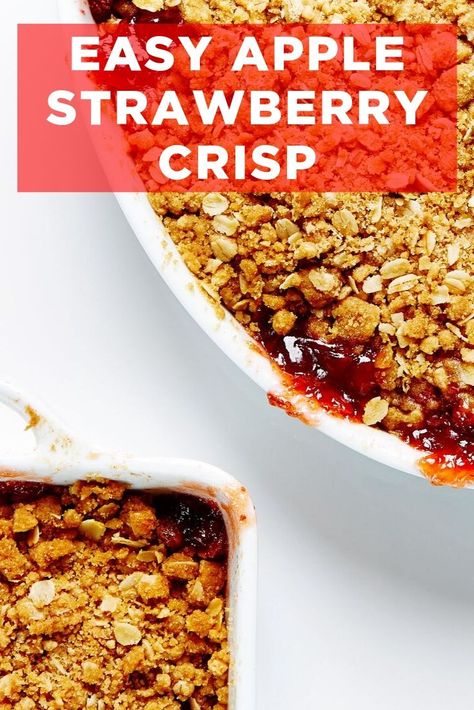 Strawberry Crisp Recipe, Crockpot Apple Crisp, Crockpot Apple, Baked Apple Dessert, Healthy Apple Crisp, Strawberry Crisp, Easy Apple Crisp Recipe, Apple Crumble Recipe, Apple Crisp Easy