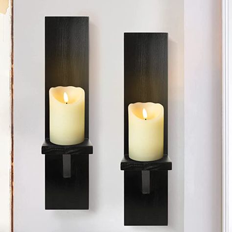 Floating Shelf Candles, Dining Sconces, Wall Candle Sconces, Farmhouse Candle, Pool Table Room, Farmhouse Candles, Living Room Wall Decoration, Wall Candle, Beach House Interior Design